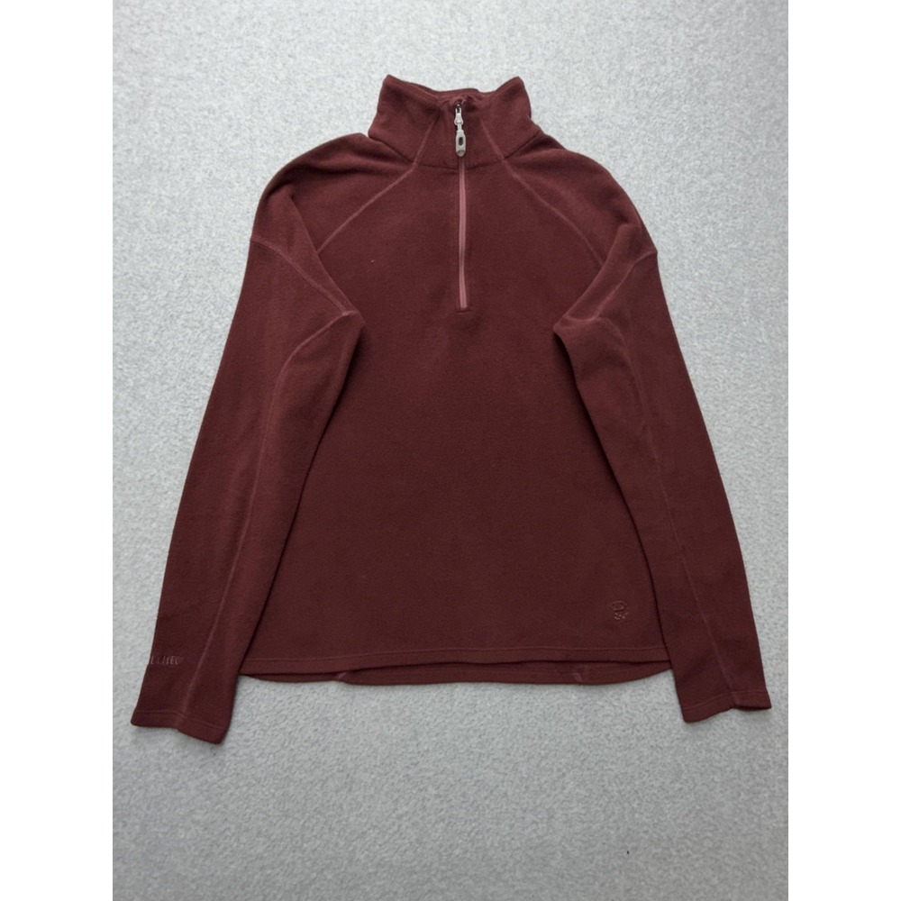Mountain Hardwear Fleece Pullover Womens Medium Burgundy Quarter Zip Polartec